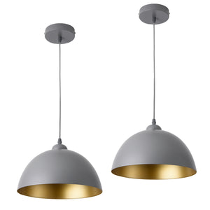 Taklampa Toulon set om 2 metall guld, grå [lux.pro]