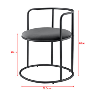 Caféset Älvkarleby bord och 2 stolar stål svart [en.casa]