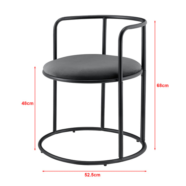 Caféset Älvkarleby bord och 2 stolar stål svart [en.casa]