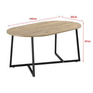 Soffbord Valdemarsvik 100x60x47cm svart ekfärg [en.casa]®
