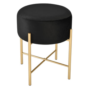 Sittpall Kungälv 44x35cm svart mässing [en.casa]