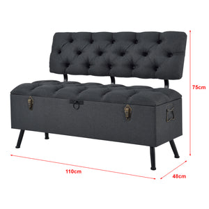 Sittbänk Malmöhus med förvaring 110x48x75cm [en.casa]