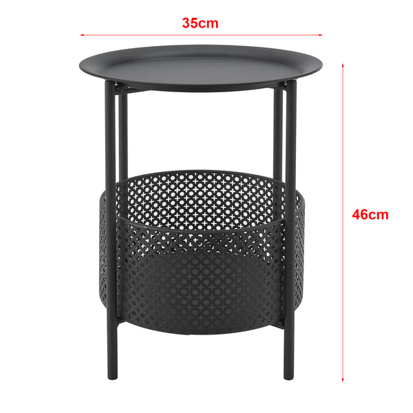 Sidobord Kruibeke 45xØ35 cm metall [en.casa]