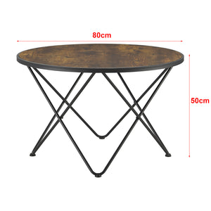 Soffbord Goskamark Ø80x50 cm stål [en.casa]
