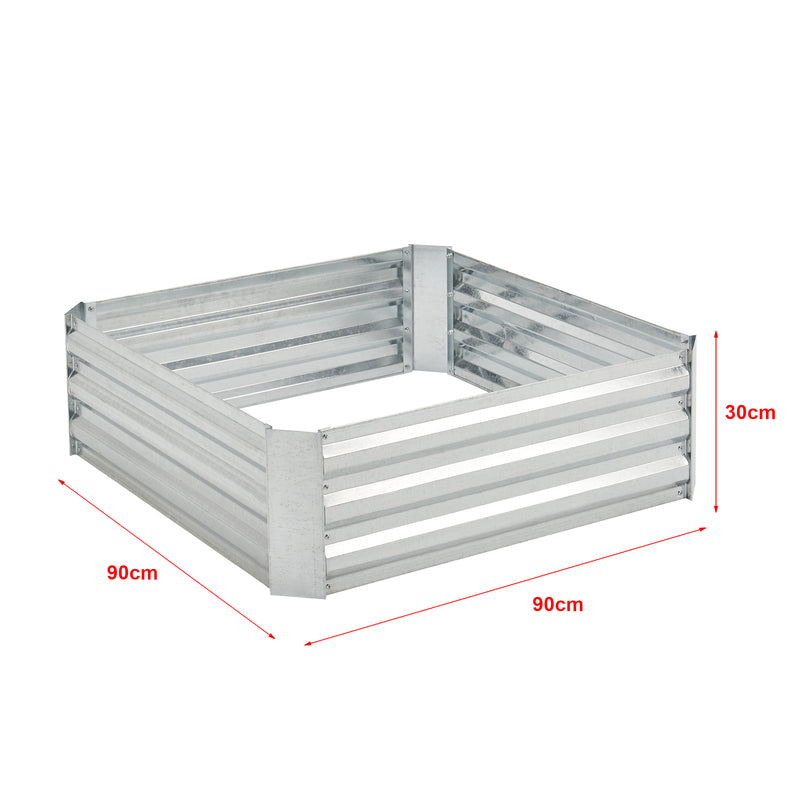 Måttskiss Odlingskrage Barneveld 90x90x30 cm [en.casa]