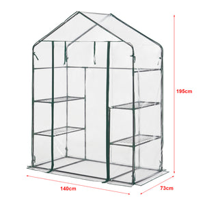Växthus Hoorn 140x73x195 cm [en.casa]