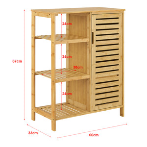 Badrumsskåp Vetlanda bambu 87x66x33 cm [en.casa]