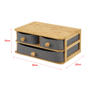 Skrivbordsbyrå Mäntsälä med 3 lådor 15x35x23 cm grå [en.casa] 