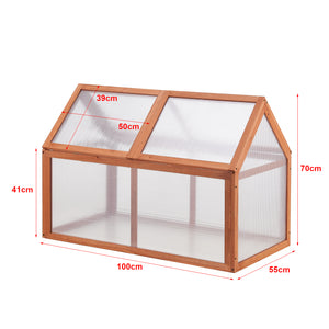 Drivhus Duiven miniväxthus 100x55 cm furu [casa.pro]