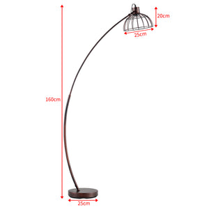 Golvlampa Portsmouth 160 cm metall rostbrun [lux.pro]