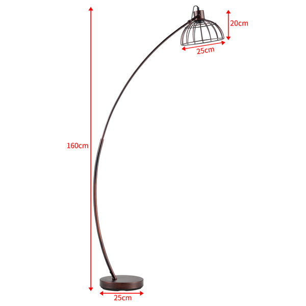 Golvlampa Portsmouth 160 cm metall rostbrun [lux.pro]