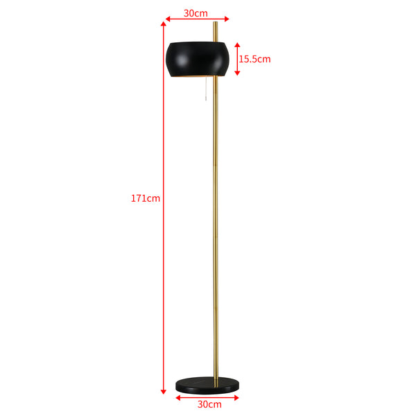 Golvlampa Luton metall marmor 171xØ30 cm [lux.pro] 