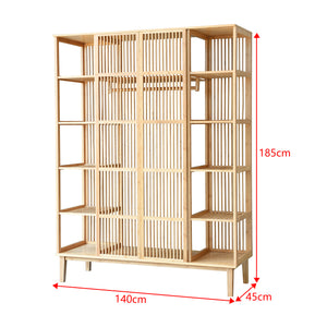 Klädhängare i bambu Hudiksvall 185x140x45cm [en.casa]