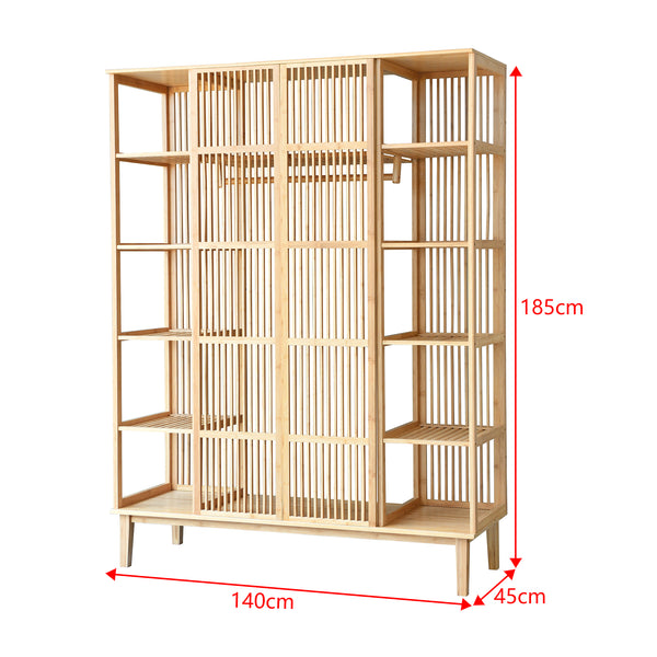 Klädhängare i bambu Hudiksvall 185x140x45cm [en.casa]