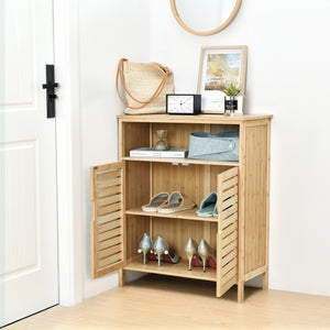 Badrumsskåp Eslöv bambu 81x65,5x31 cm [en.casa] 