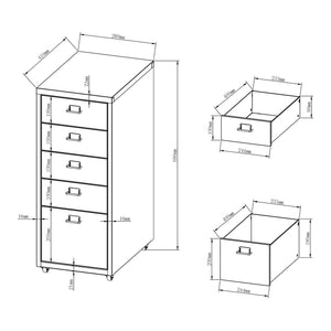 Dokumentskåp Kökar 69x28x41 cm stål [en.casa] välj modell