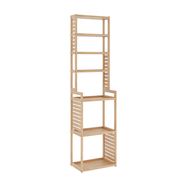 Badrumshylla Forssa 165x42x28 cm bambu [en.casa]