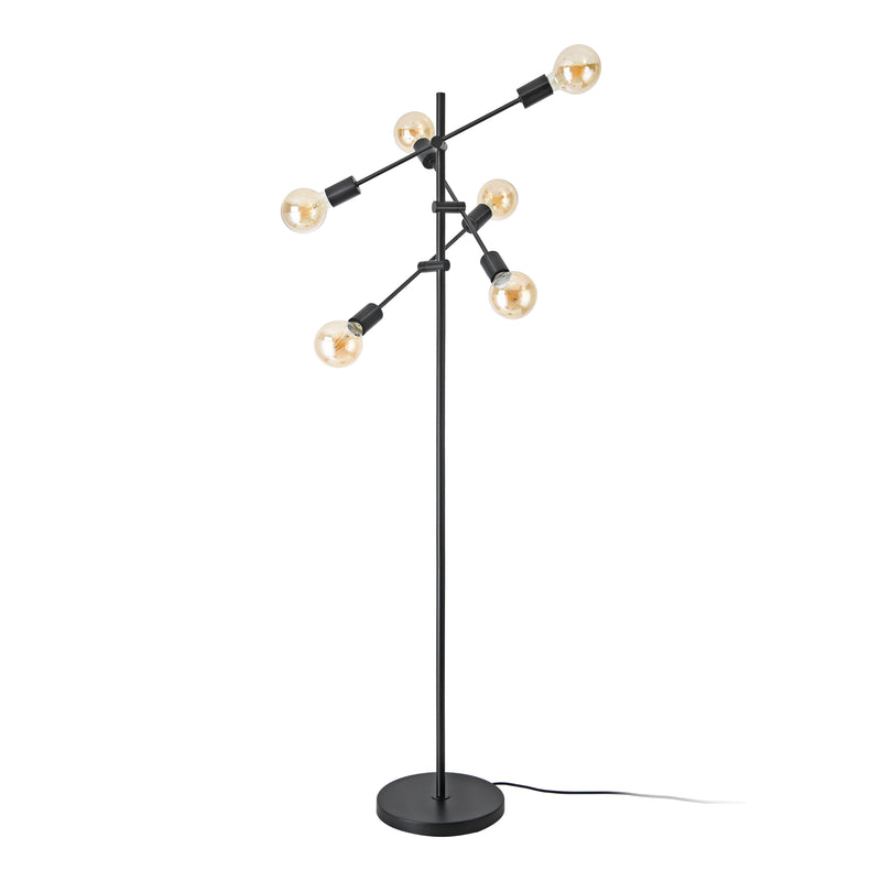 Måttskiss Golvlampa Craigavon 154 cm metall svart [lux.pro]