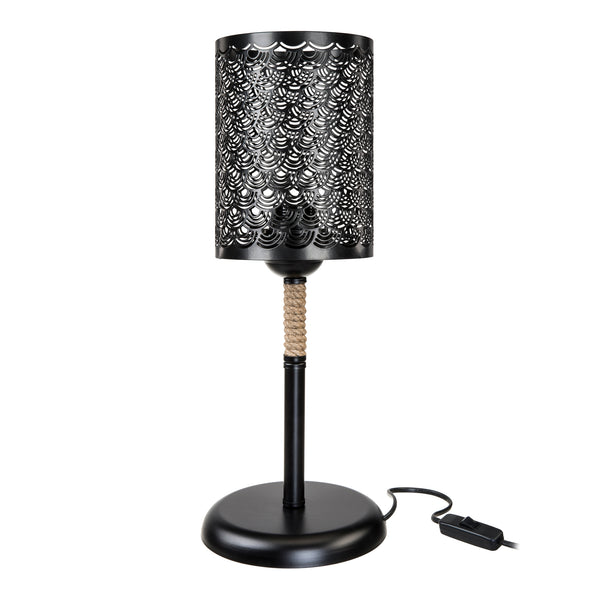Bordslampa Filton E27 Metall Jutesele Svart / Jutefärgad [lux.pro]