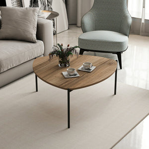 Gladsaxe soffbord 40x90x89 cm valnötslook / svart [en.casa]