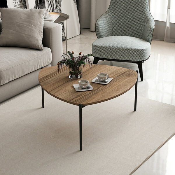 Gladsaxe soffbord 40x90x89 cm valnötslook / svart [en.casa]