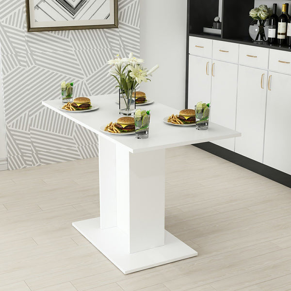 Matbord Galten 75x120x60 cm vit [en.casa]