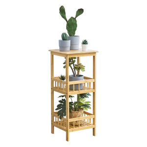 Hylla Pyhäjärvi 79x33x33 cm bambu [en.casa]