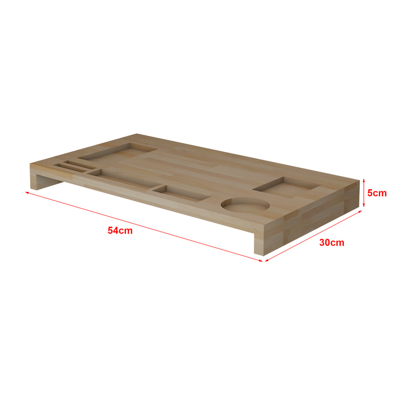 Måttskiss Monitorställ Ringsted 5x54x30 cm Bok [en.casa]