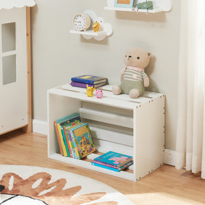 Sidobord Rønde 43x64x33 cm vit [en.casa]