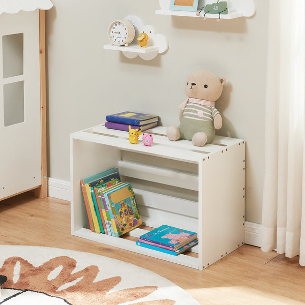 Sidobord Rønde 43x64x33 cm vit [en.casa]