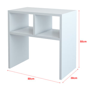 Sidobord Ravnsborg 50x50x30 cm vit [en.casa]