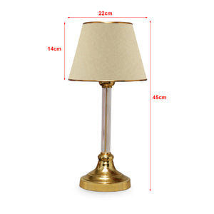 Bordslampa Paisley 1xE27 Beige / mässingsfärgad [lux.pro]