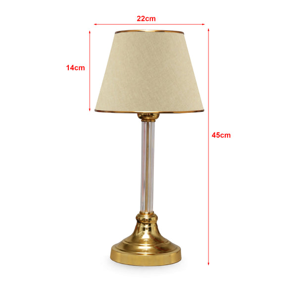 Bordslampa Paisley 1xE27 Beige / mässingsfärgad [lux.pro]