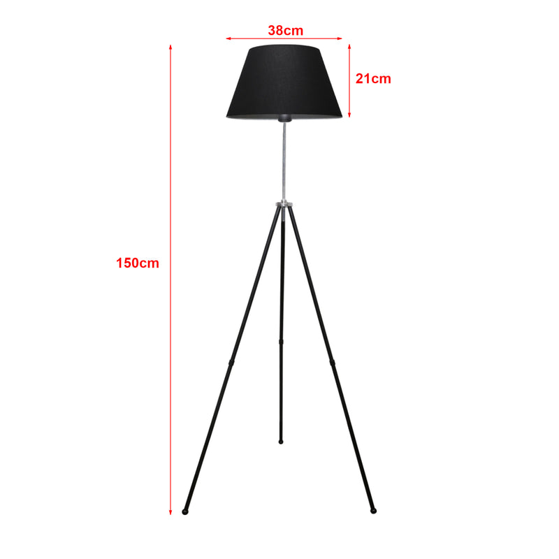 Måttskiss Livingston golvlampa svart [lux.pro]