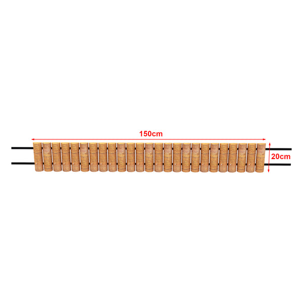 Palisade Rotta 150x20 cm Natur [en.casa]