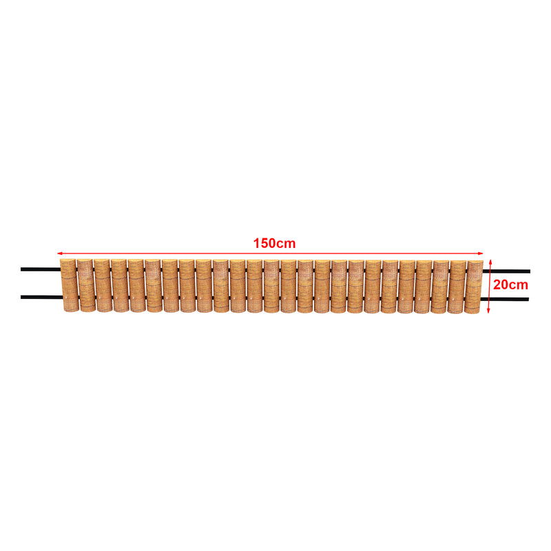 Måttskiss Palisade Rotta 150x20 cm Natur [en.casa]