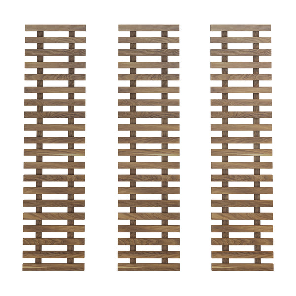 Blomkruksvägghyllset Herwijnen 3-delar 100x24cm Mörk träton [en.casa]