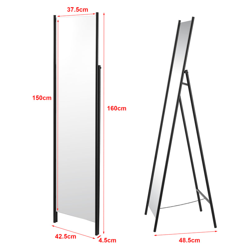 Måttskiss Martano stående spegel 160 x 42,5 cm [en.casa]