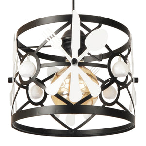 Taklampa Patchway Svart / Vit 1 x E27 [lux.pro]