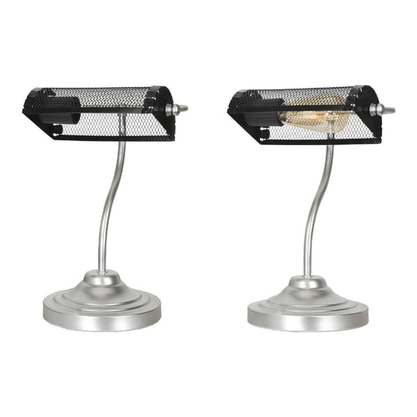 Bordslampa Ditton silver/svart [lux.pro]