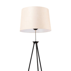 Golvlampa Orpington 1 x E27 Metall Svart / Cremefärgad [lux.pro]