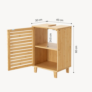 Tvättställsskåp Iveland 60x40x30cm Bambus [en.casa]