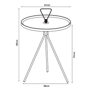 Sidobord Odal metall svart [en.casa]