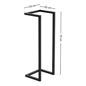 Loppa handdukstork 70x25x20 cm svart [en.casa]