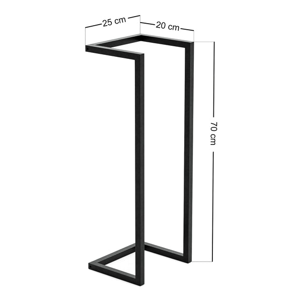 Loppa handdukstork 70x25x20 cm svart [en.casa]