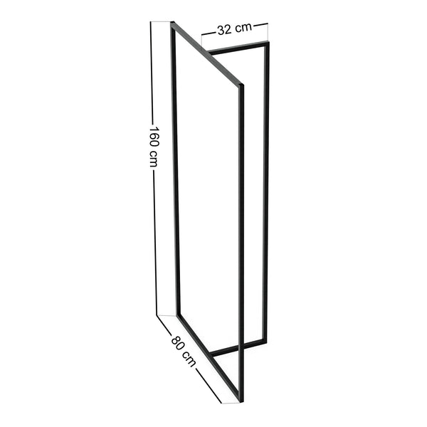 Klädhängare Hurdal 160x80x32cm svart [en.casa]