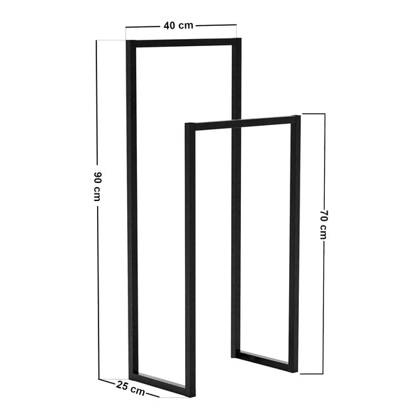 Garderobsställ Holtålen 90x40x25 cm stål [en.casa]