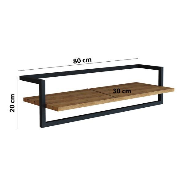 Väggklädhängare Evje 80x30x20cm träfärger/svart [en.casa]