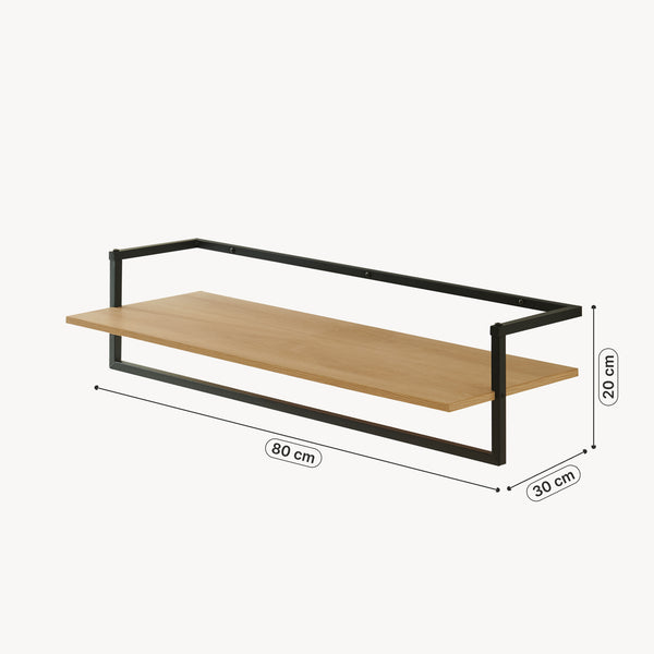 Väggklädhängare Evje 80x30x20cm träfärger/svart [en.casa]