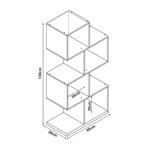 Bokhylla Gullspång 130x55x30 cm bambu [en.casa]